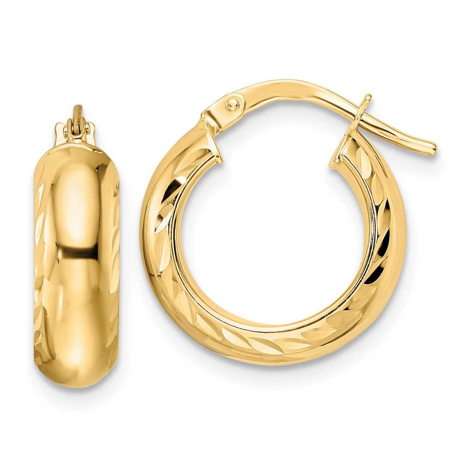 Hoop Earrings 14k Gold Polished TF2041