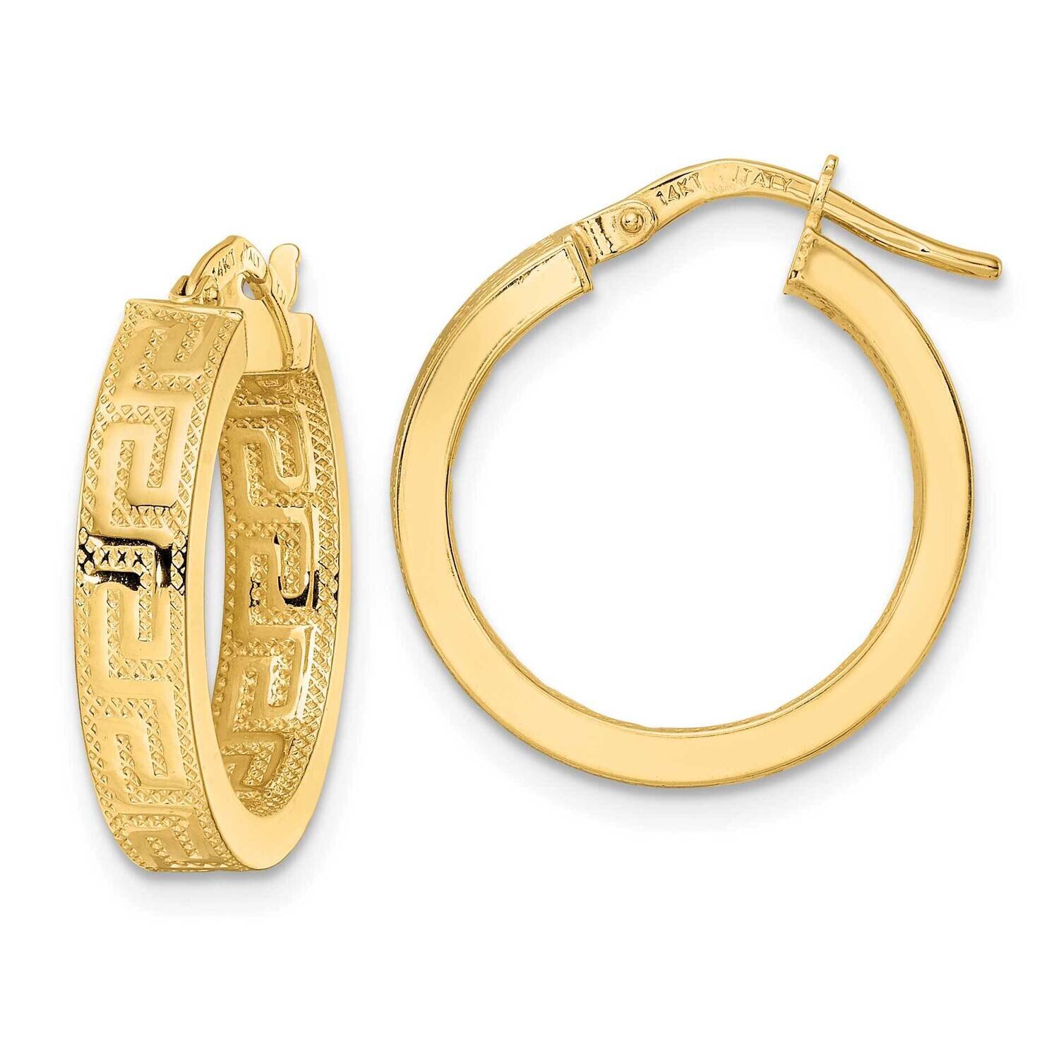 Hoop Earrings 14k Gold Polished TF2068