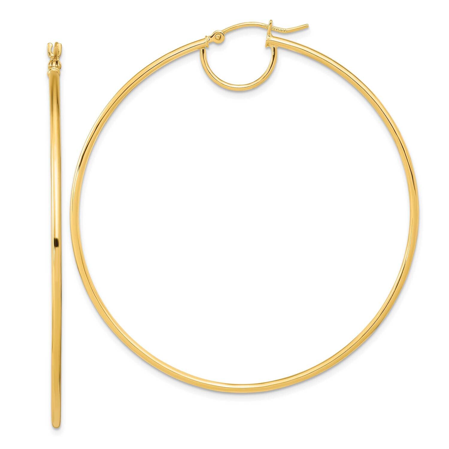 Fancy Hoop Earrings 14k Gold Polished TF2151, MPN: TF2151, 883957992501