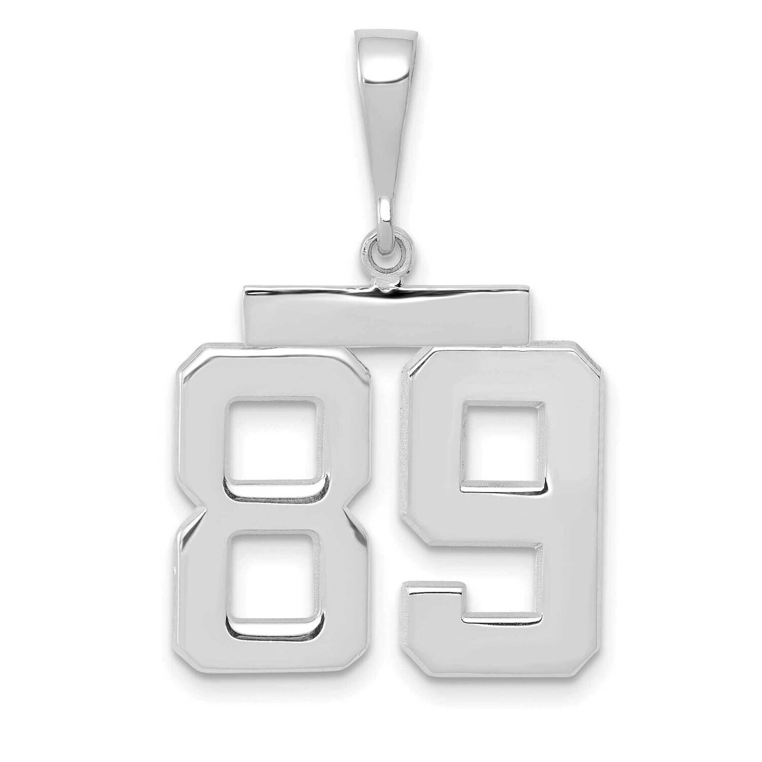 Number 89 Charm 14k White Gold Polished Medium WMP89, MPN: WMP89, 196904075326