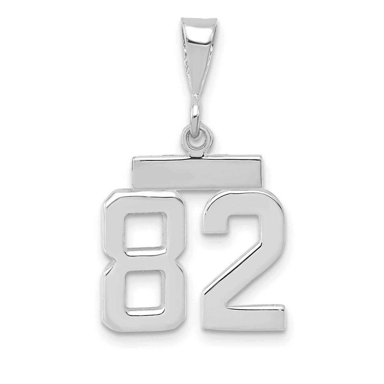 Number 82 Charm 14k White Gold Polished Small WSP82, MPN: WSP82, 196904074633