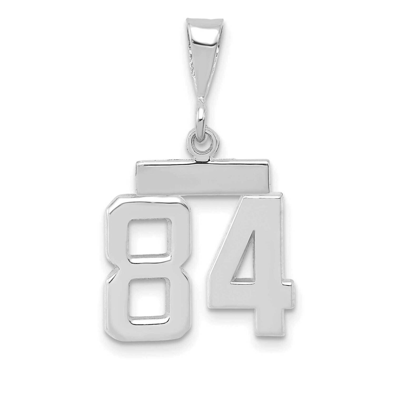 Number 84 Charm 14k White Gold Polished Small WSP84, MPN: WSP84, 196904074619