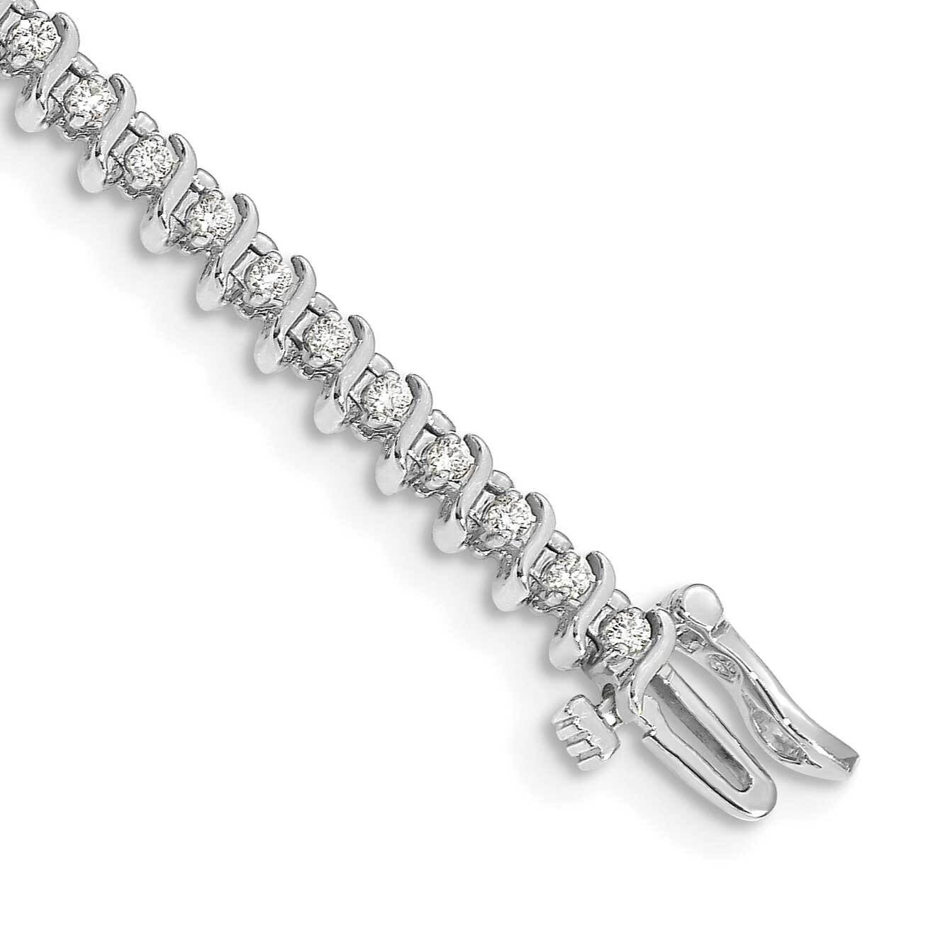 1.6mm Diamond Tennis Bracelet 14k White Gold X700WA, MPN: X700WA, 883957181691