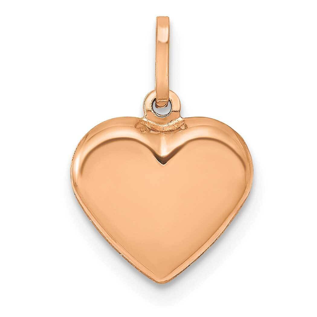 Polished 3-D Heart Pendant 14k Rose Gold XCH352R, MPN: XCH352R,