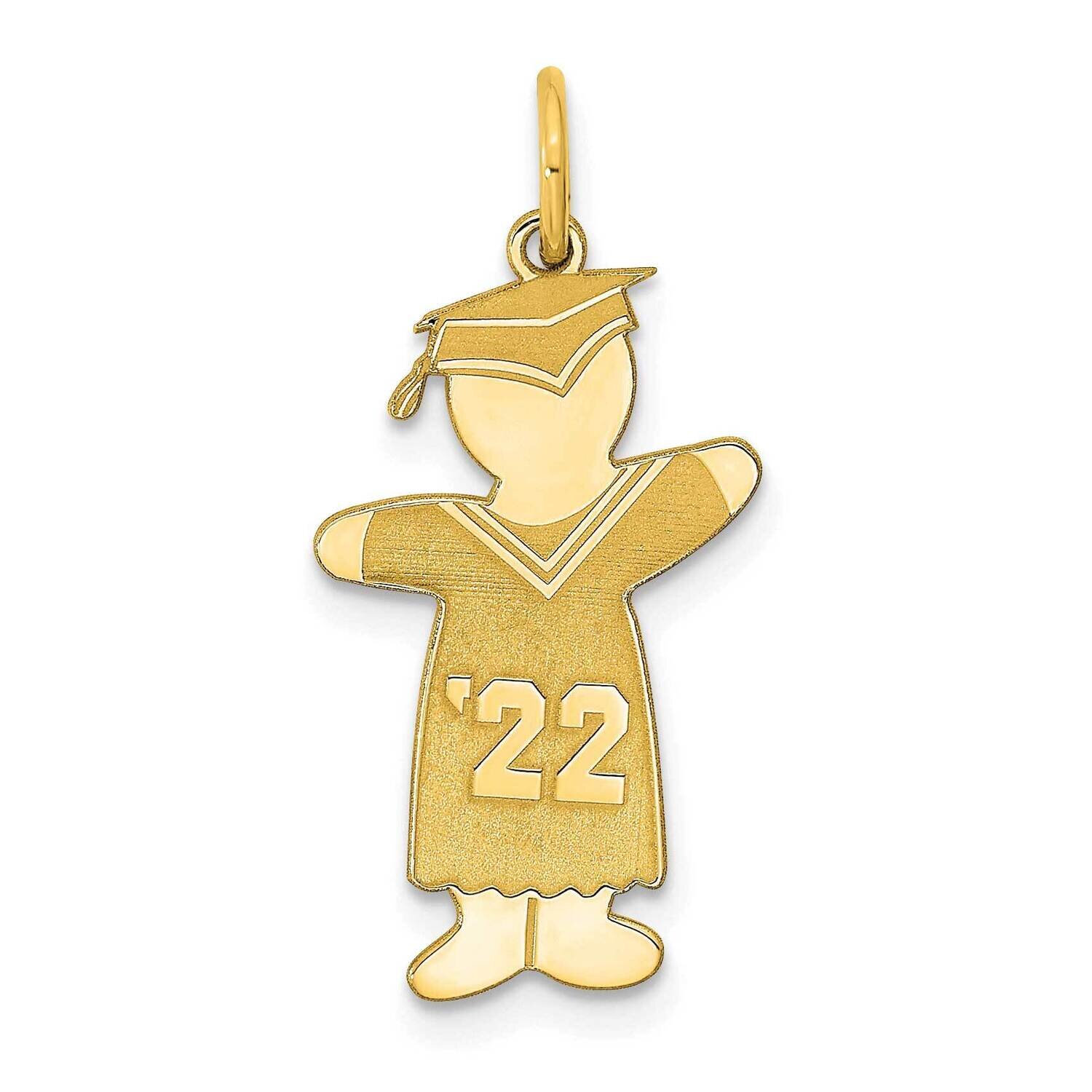 Class of 2022 Boy Cuddle Charm Sterling Silver Gold-plated XK1973GP