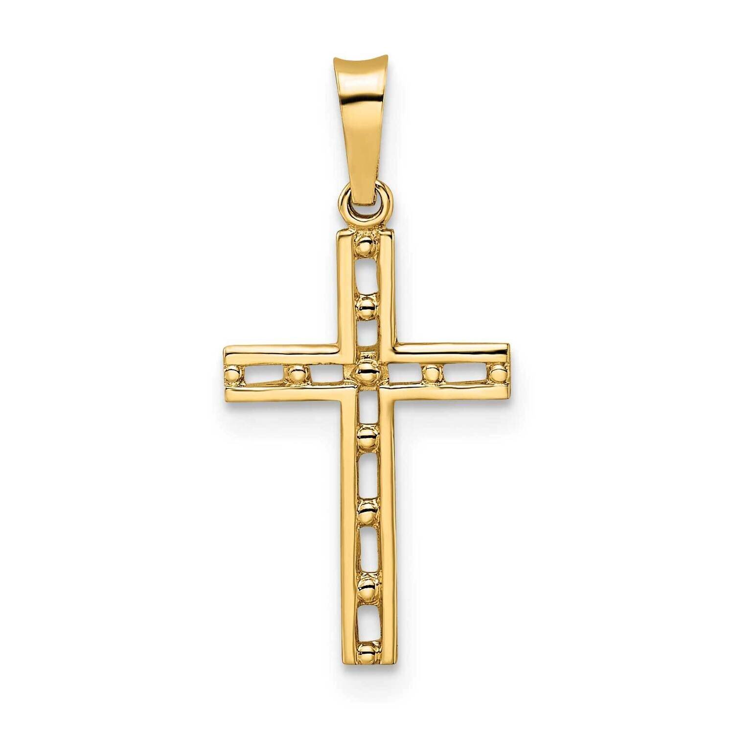 Solid Cross Pendant 14k Gold Polished XR1884