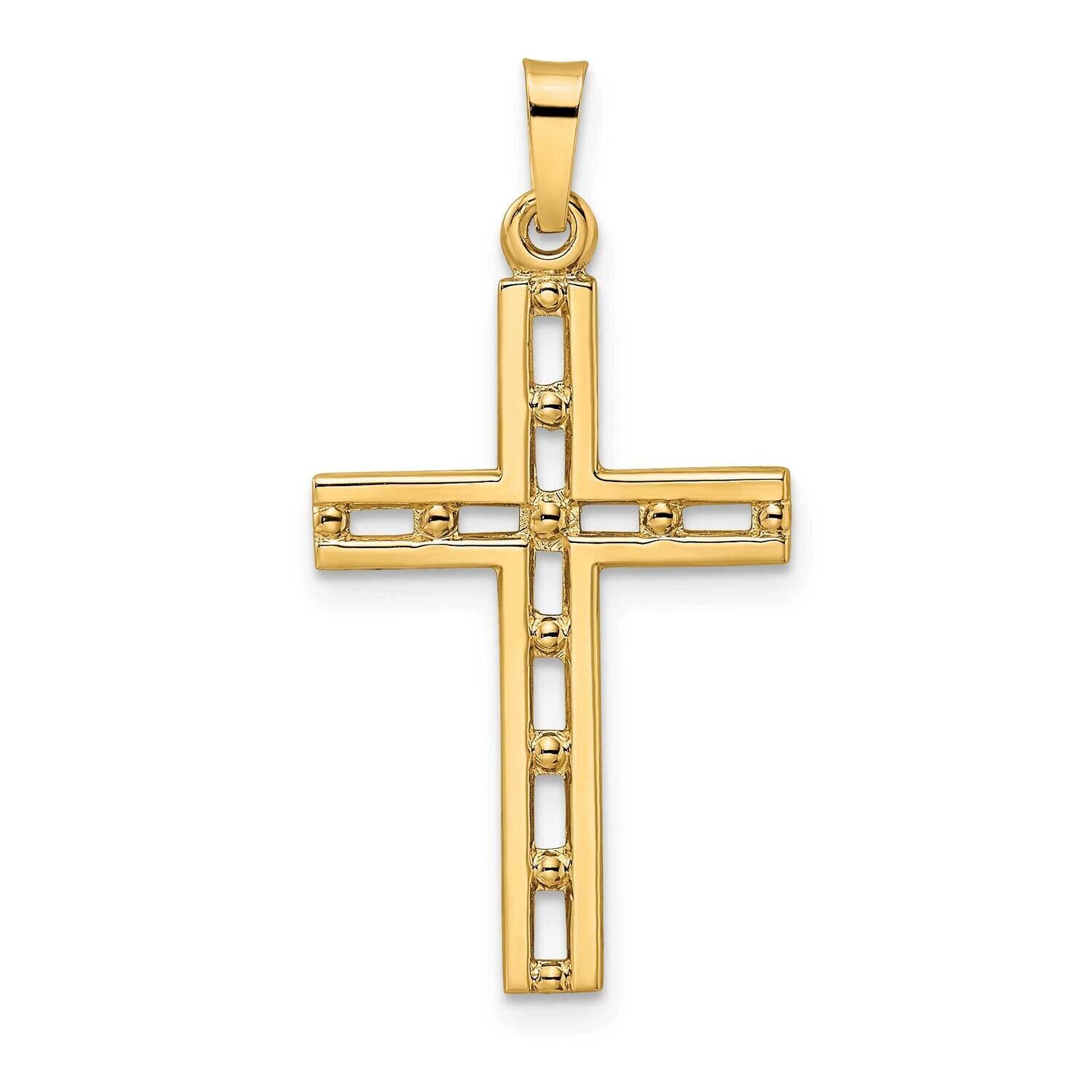 Solid Cross Pendant 14k Gold Polished XR1888, MPN: XR1888,