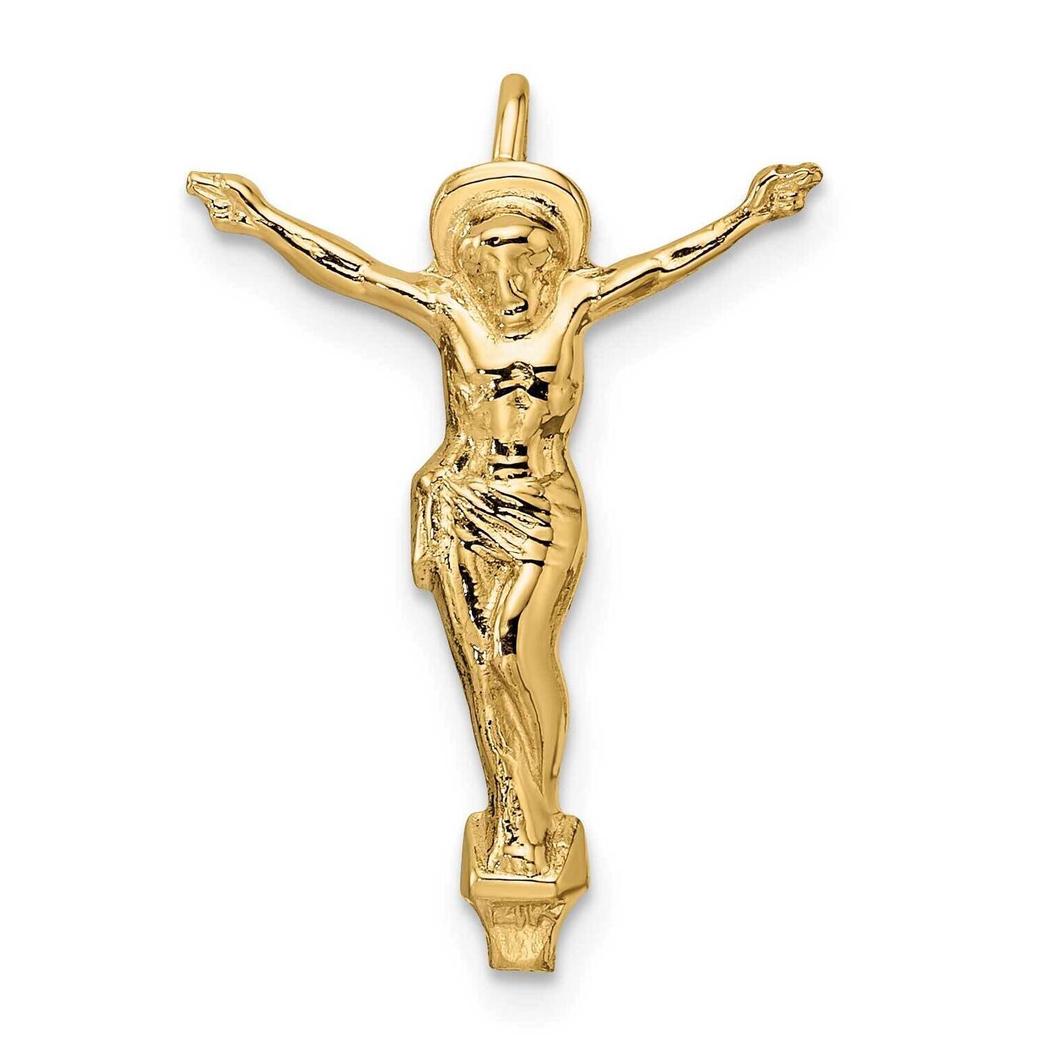 Solid Risen Christ Chain Slide 14k Gold Polished XR1895