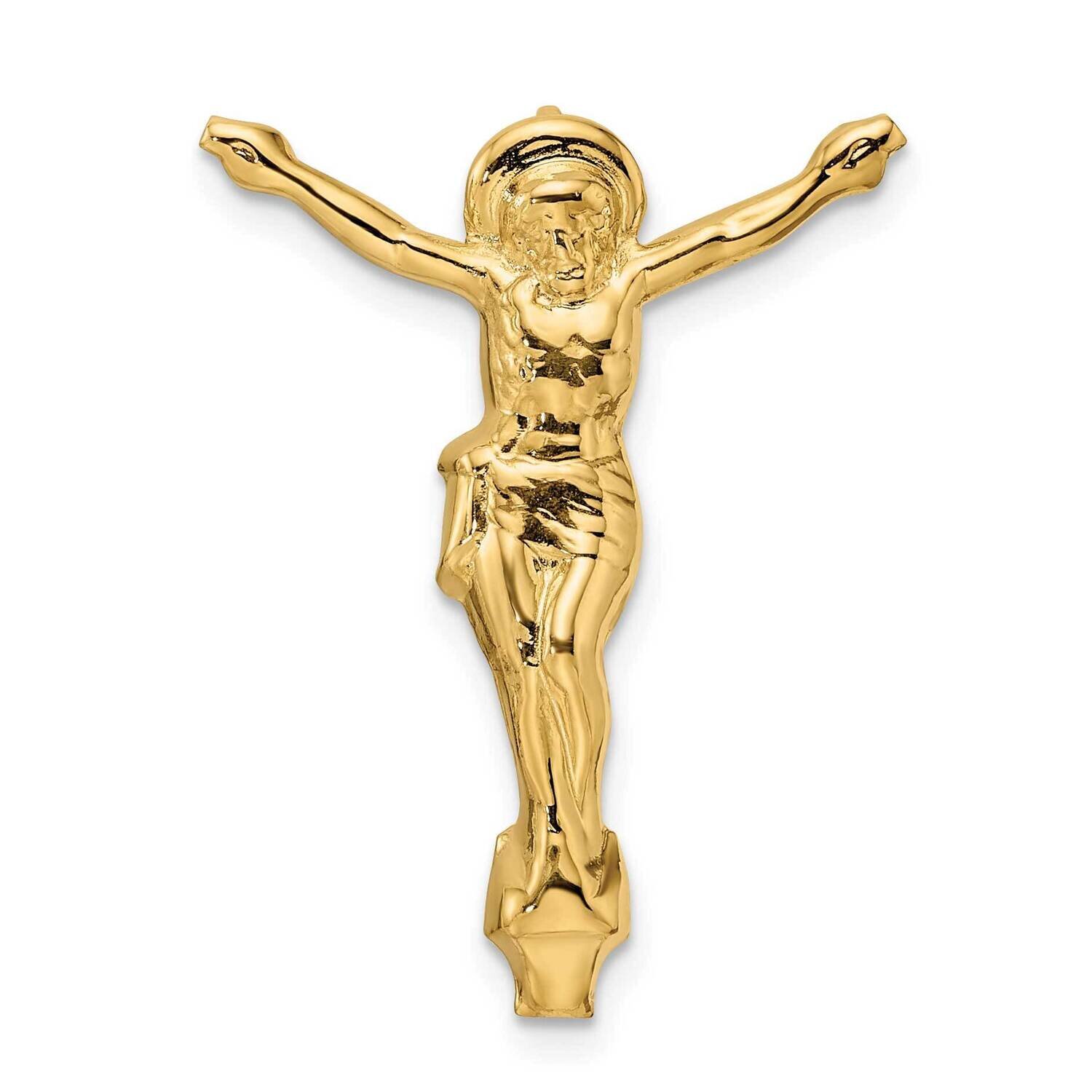 Solid Risen Christ Chain Slide 14k Gold Polished XR1897