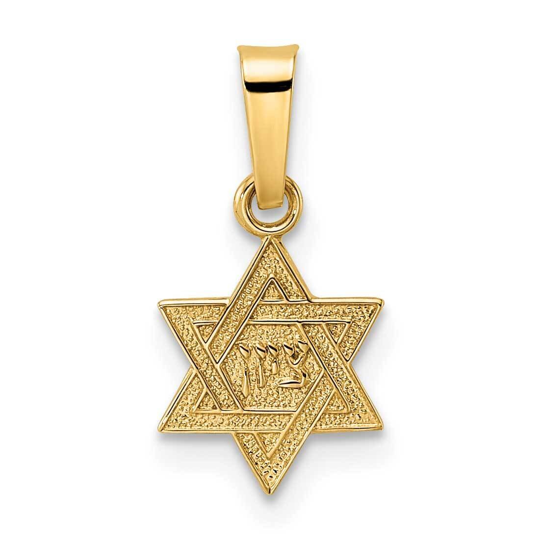 Textured Solid Star of David Pendant 14k Gold Polished XR1973, MPN: XR1973, 196904072417