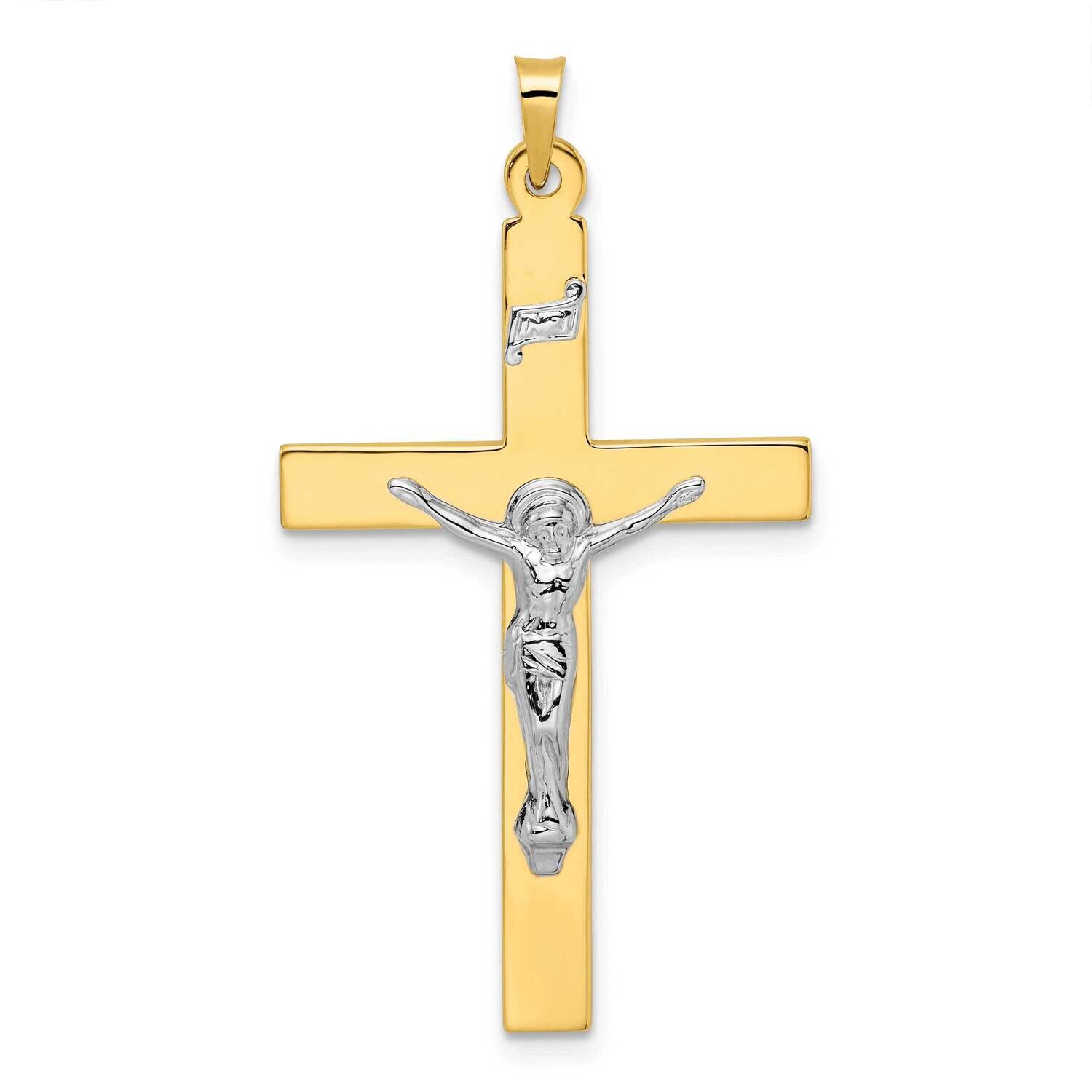 Solid Inri Crucifix Pendant 14k Two-Tone Gold XR2072, MPN: XR2072,