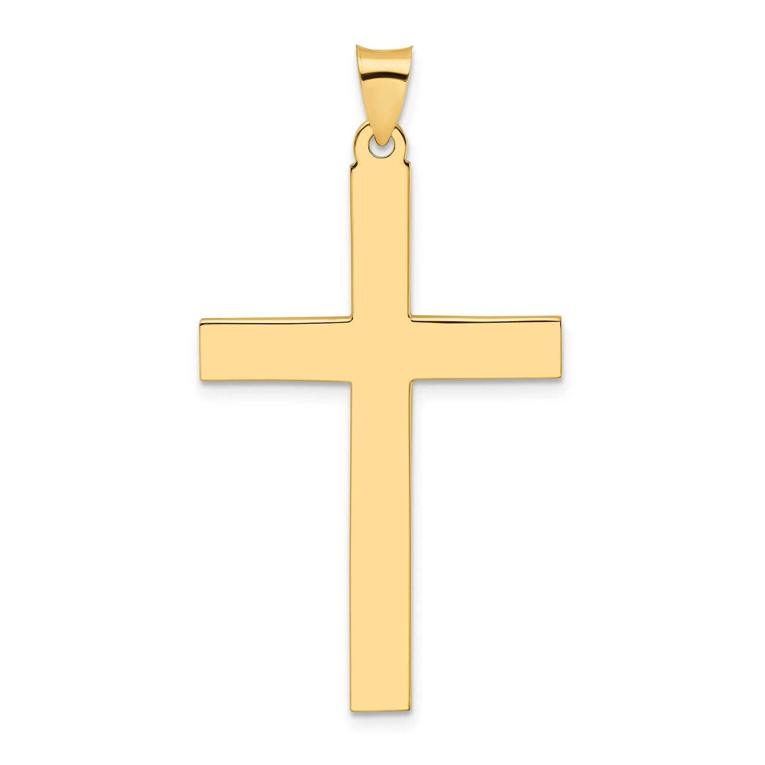 Solid Cross Pendant 14k Gold Polished XR2077, MPN: XR2077,