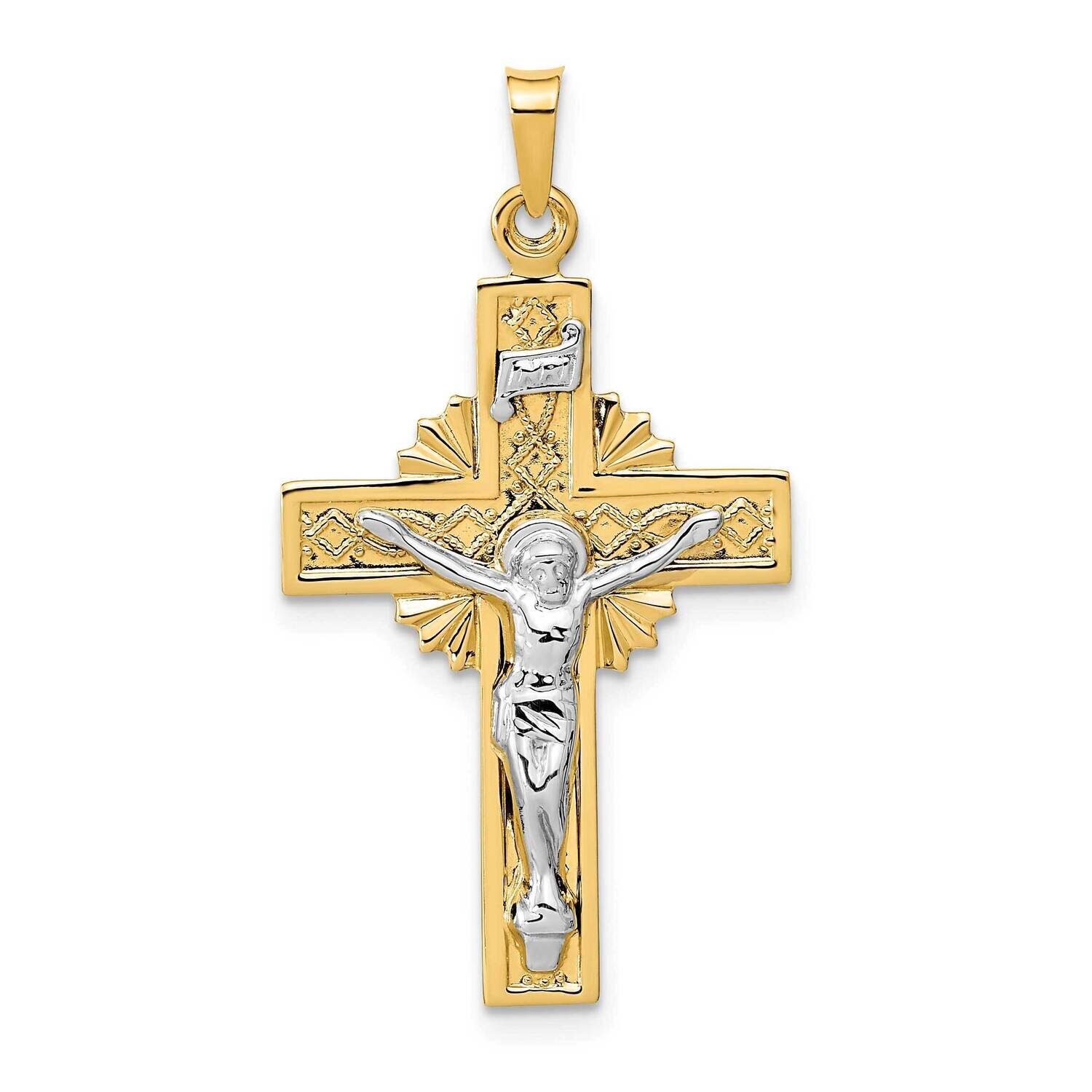 Inri Crucifix Pendant 14k Two-Tone Gold XR738, MPN: XR738, 191101488344