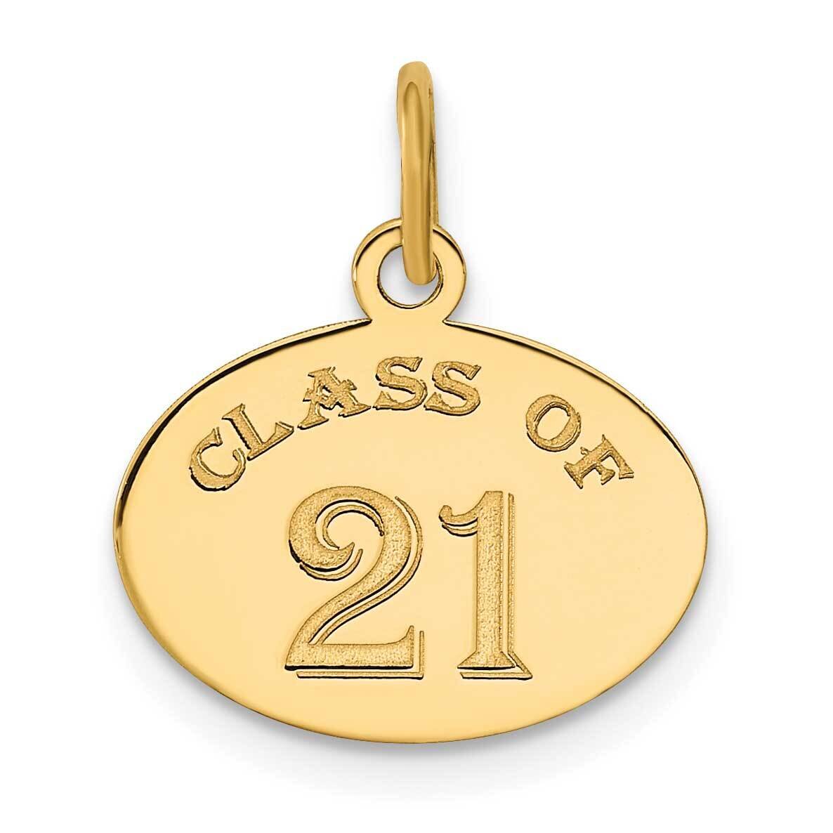 Oval Class of 2021 Charm 14k Gold YC1444