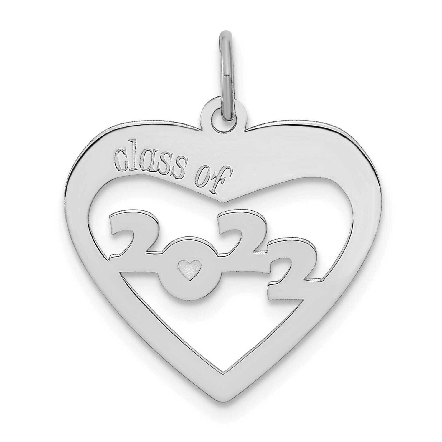 Class of 2022 Heart Cut Out 14k White Gold YC1449W, MPN: YC1449W, 196904071946