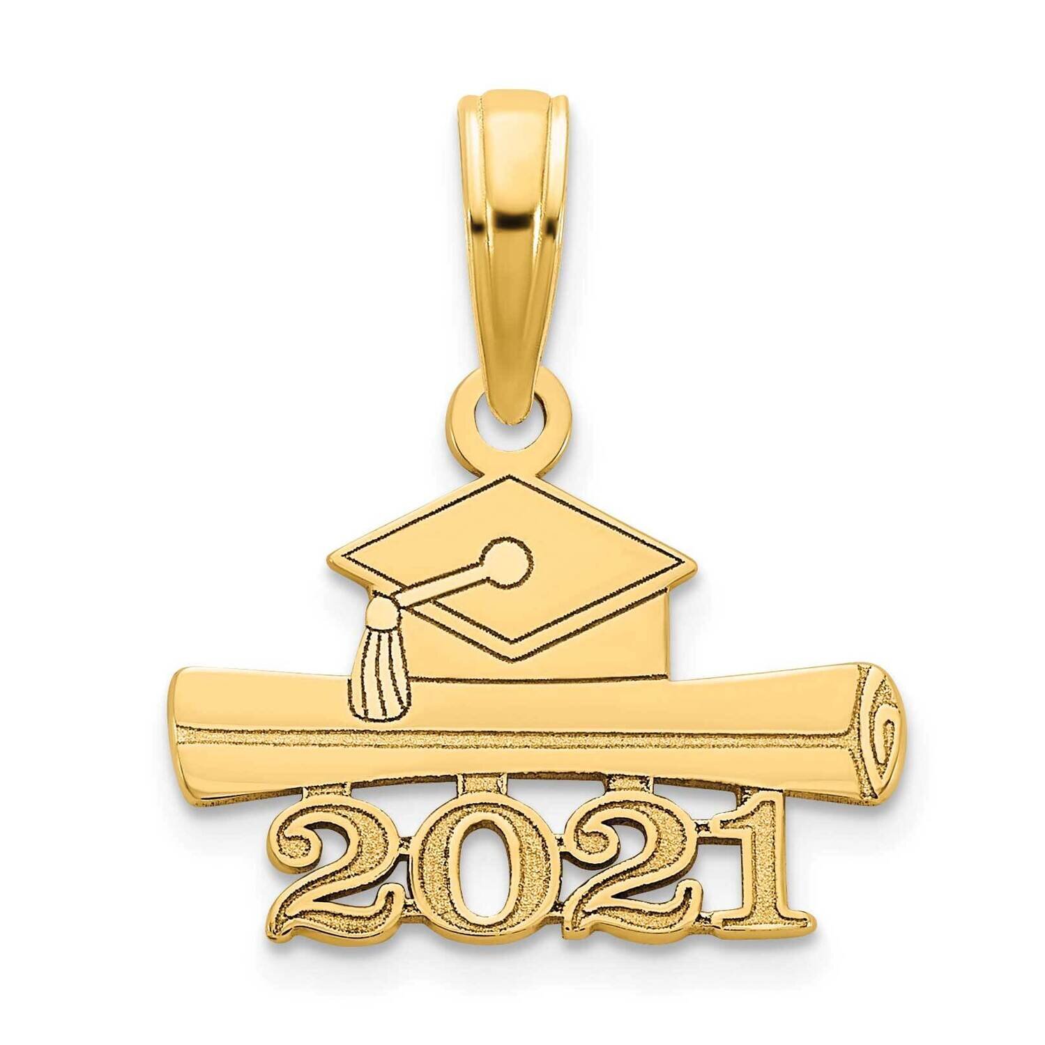 2021 Graduation Cap and Diploma Charm 14k Gold YC1457