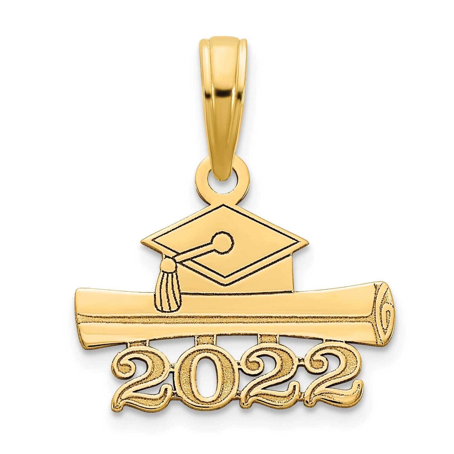 2022 Graduation Cap and Diploma Charm 14k Gold YC1462