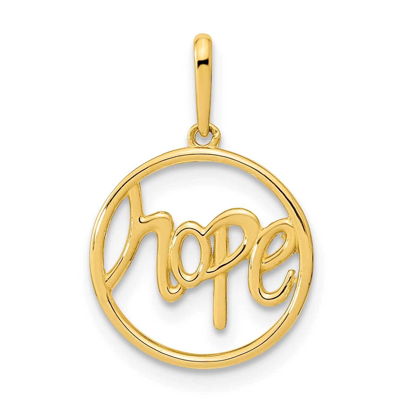Circle with Hope Pendant 14k Gold Polished YC1464, MPN: YC1464, 196904083185