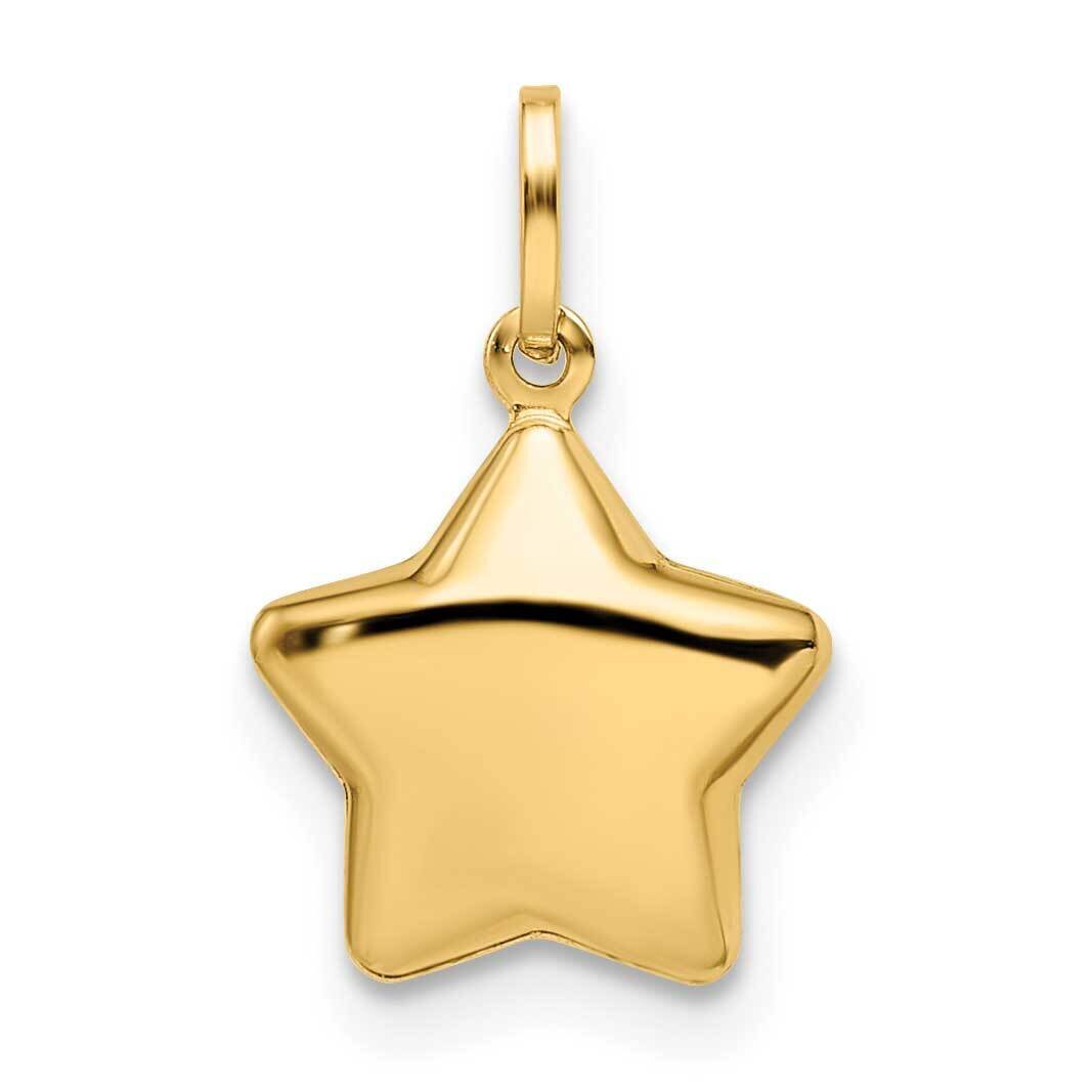 Puffed Star Pendant 14k Gold Polished YC1468, MPN: YC1468, 196904073261