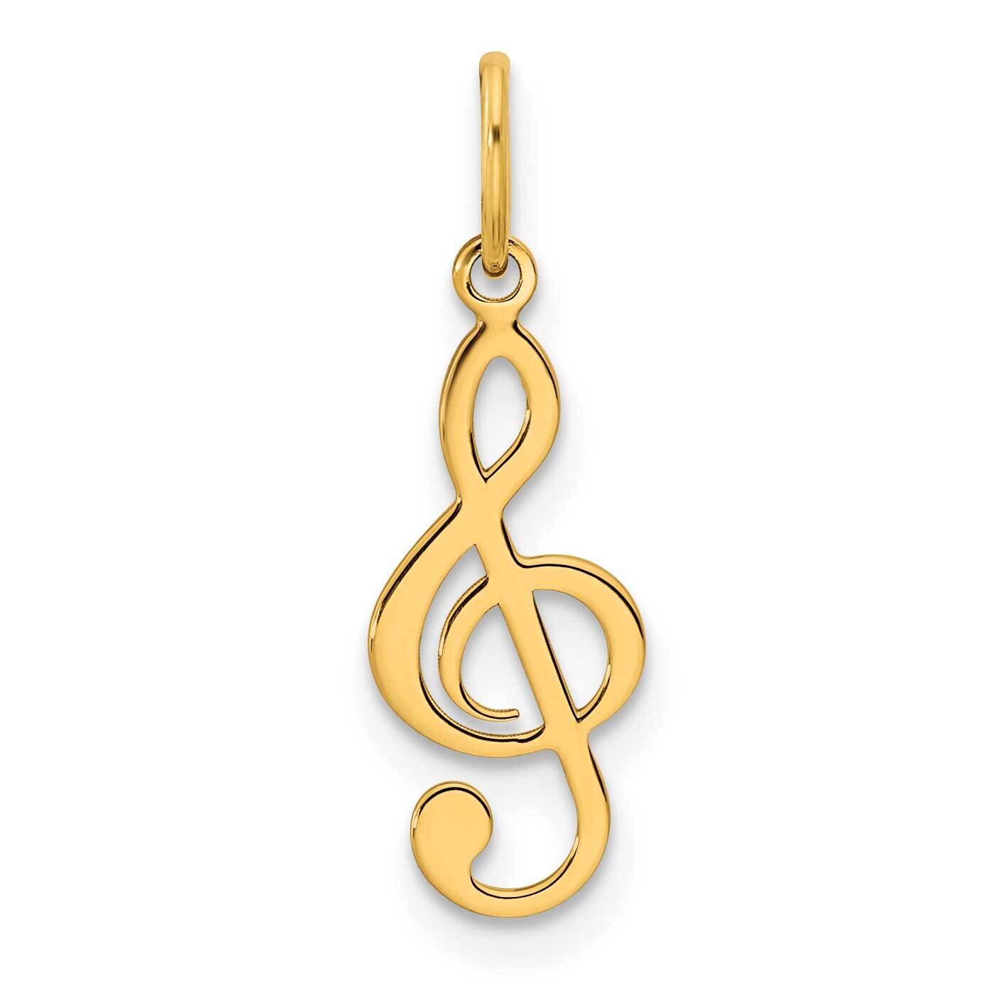 Treble Clef Pendant 14k Gold Polished YC1479, MPN: YC1479,