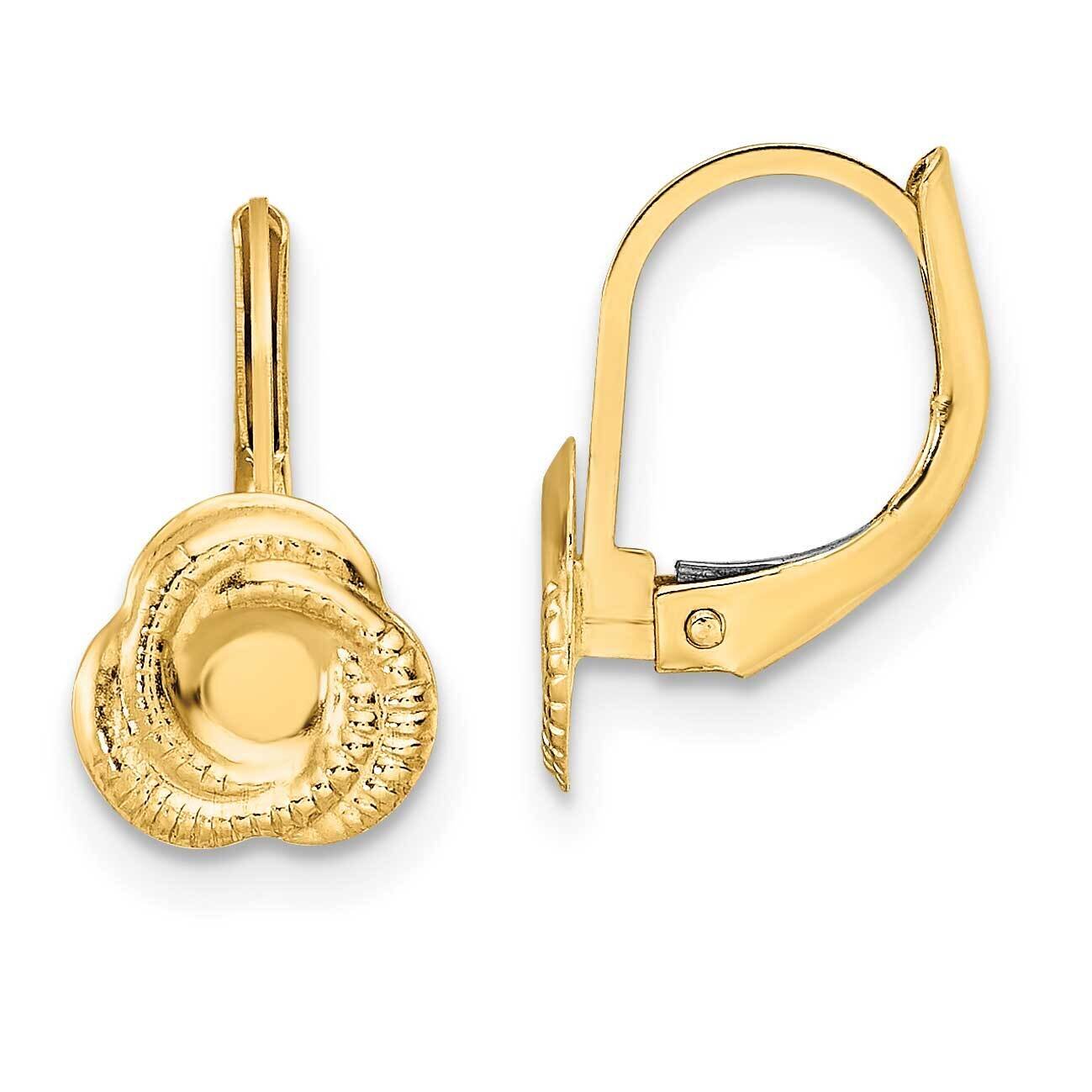 Love Knot Leverback Earrings 14k Gold Polished YE1942, MPN: YE1942, 191101799556