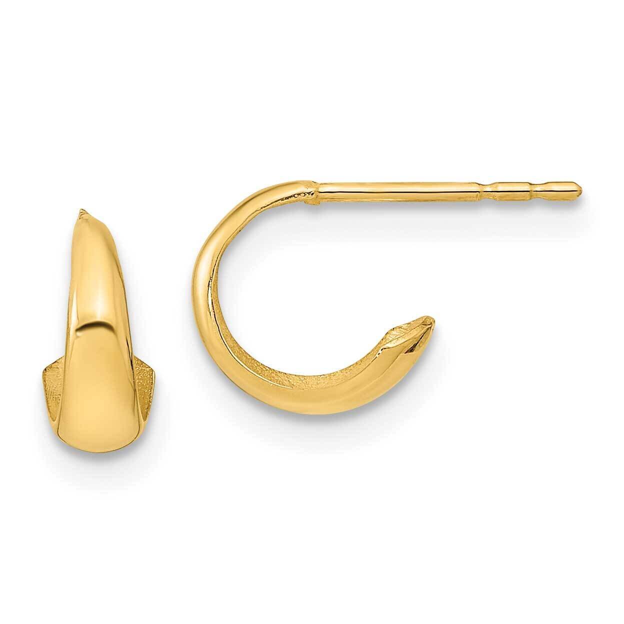 Hoop Post Earrings 14k Gold Polished YE1974, MPN: YE1974, 191101799235