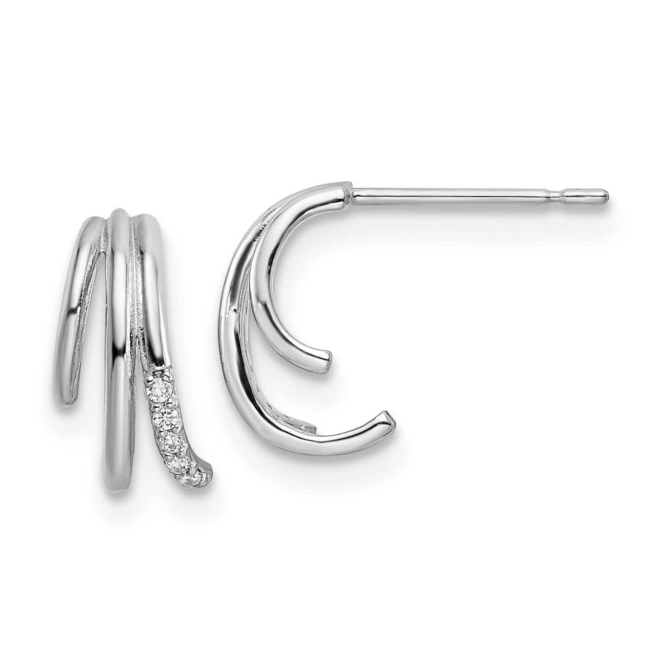 CZ Diamond Post Earrings 14k White Gold YE1991, MPN: YE1991, 191101799082