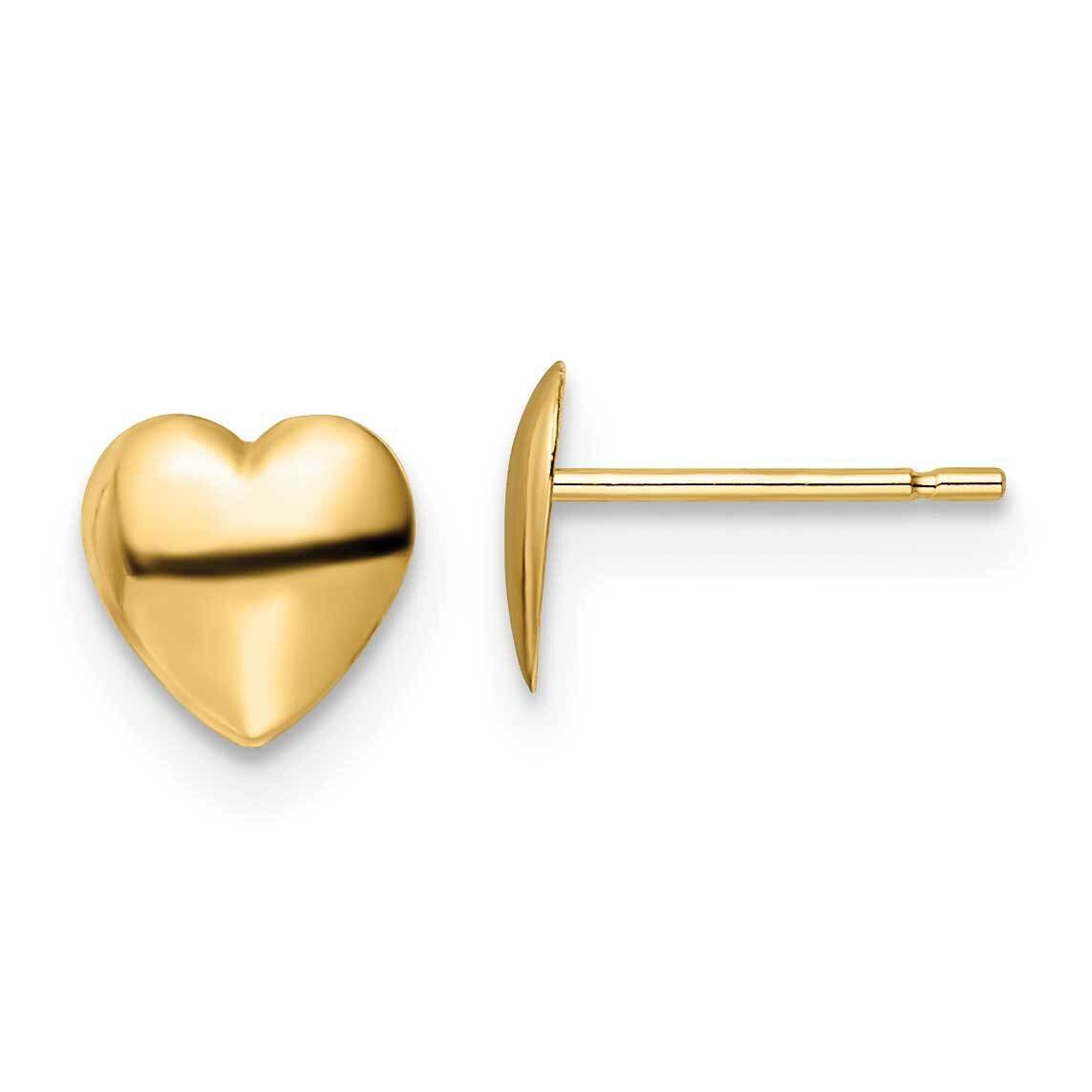 Heart Post Earrings 14k Gold Polished YE2046, MPN: YE2046, 191101731945