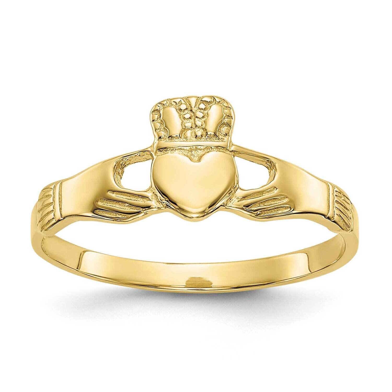 Ladies Claddagh Ring 10k Gold Polished 10D1862