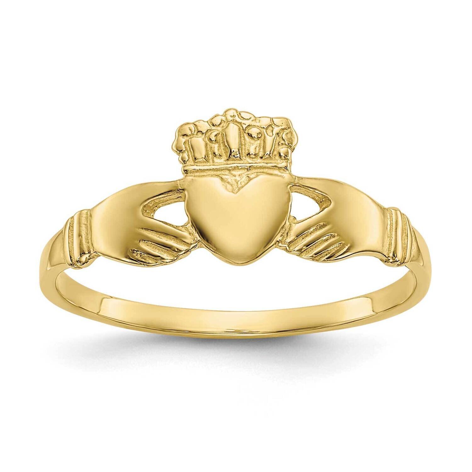 Ladies Claddagh Ring 10k Gold Polished 10D1875, MPN: 10D1875, 191101728617
