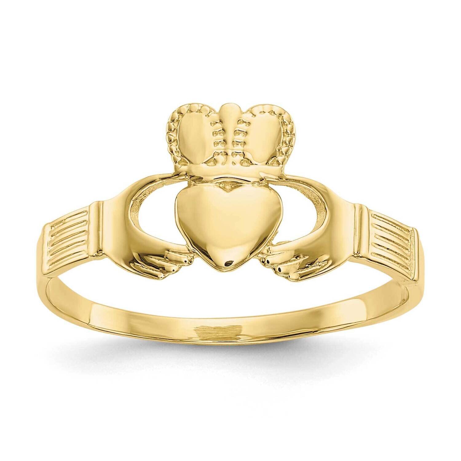 Ladies Claddagh Ring 10k Gold 10D3108