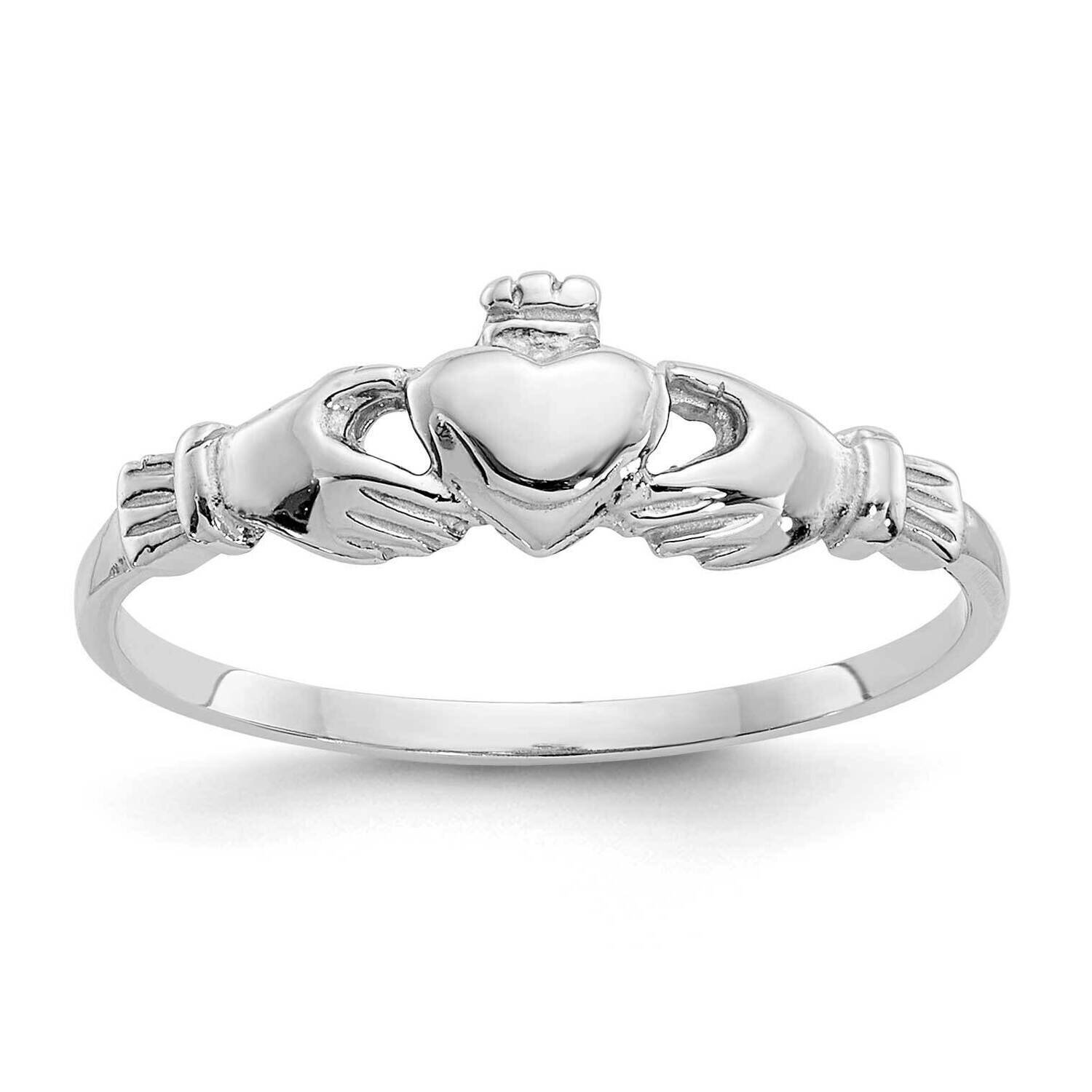 Child&#39;s Claddagh Ring 10k White Gold 10K571, MPN: 10K571, 191101726019