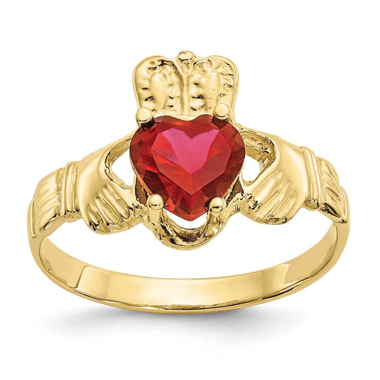 July Birthstone Claddagh Ring 10k Gold 10R493, MPN: 10R493, 191101714986