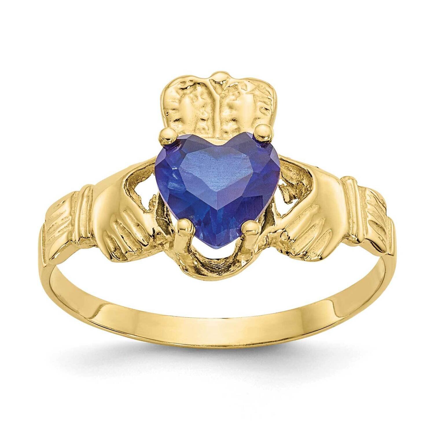 September Birthstone Claddagh Ring 10k Gold 10R495, MPN: 10R495, 191101714924