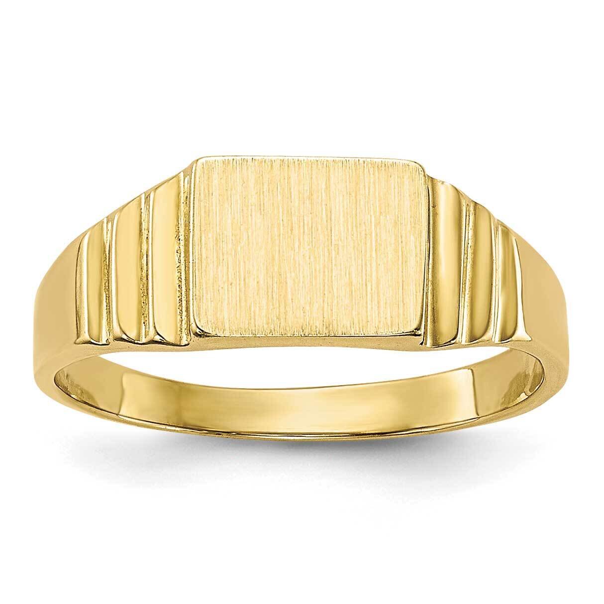 Satin Rectangular Child&#39;s Signet Ring 10k Gold 10R522, MPN: 10R522, 191101714788