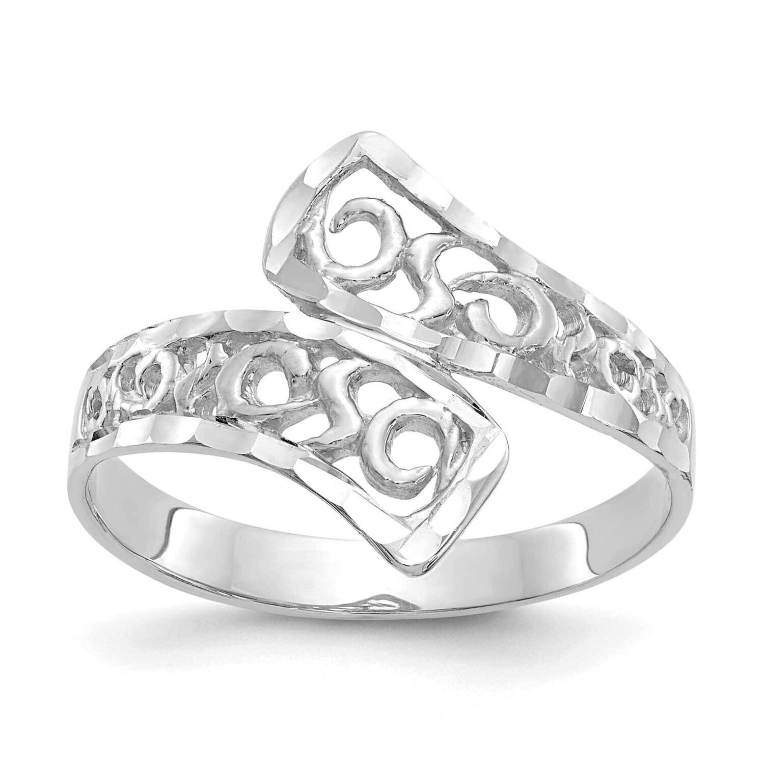 By-Pass Lace Diamond-Cut Ring 14k White Gold K4617W, MPN: K4617W, 196904058749