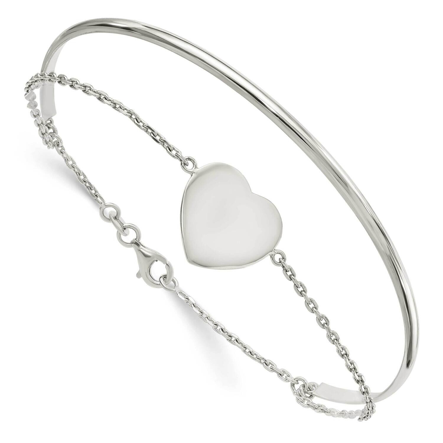 Heart Ring and Bangle Sterling Silver Polished QB1436