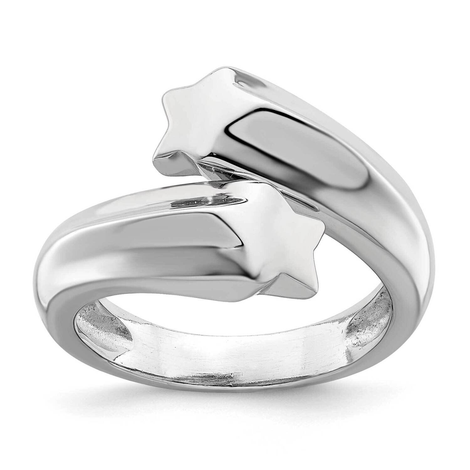 Shooting Stars Ring Sterling Silver Rhodium-Plated Polished QR7233