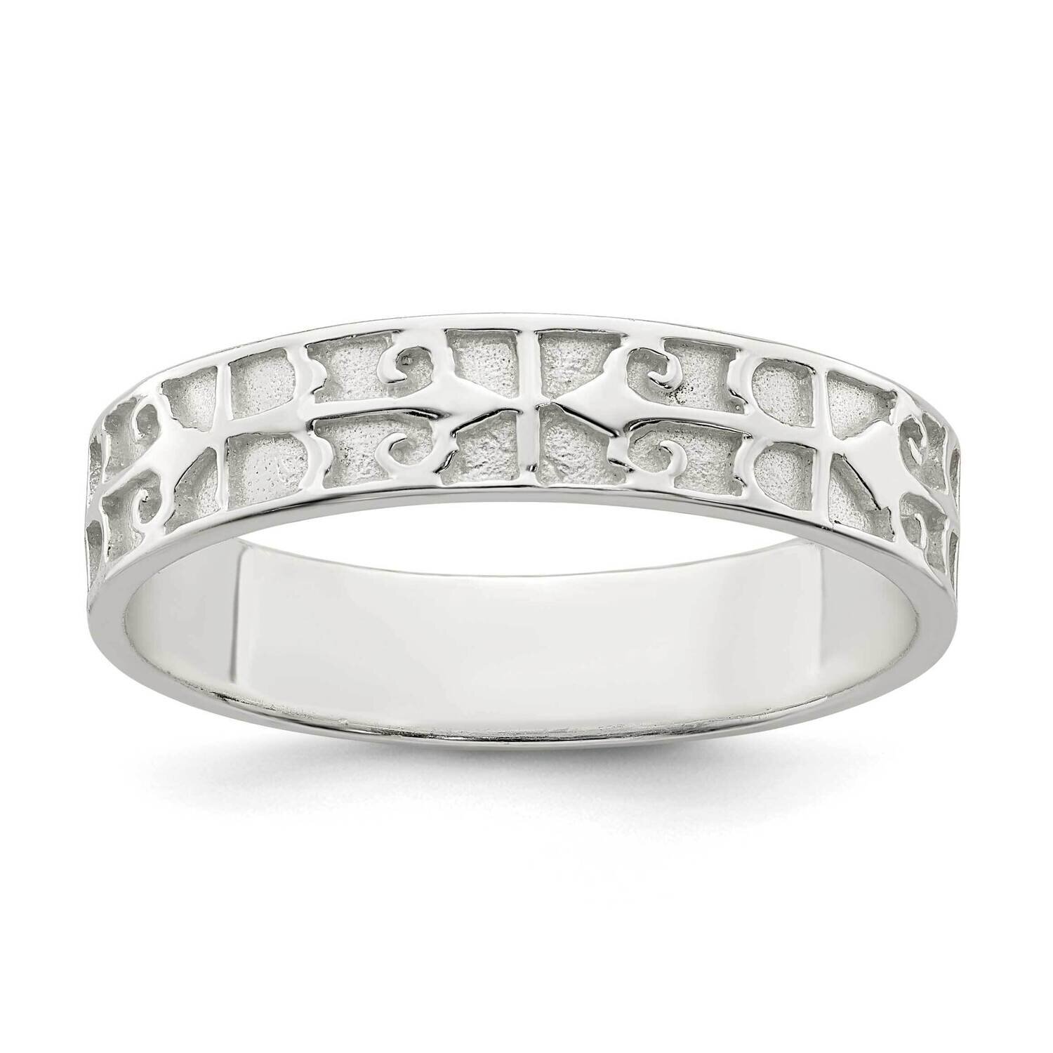 Design Men&#39;s Ring Sterling Silver Polished QR7234, MPN: QR7234,