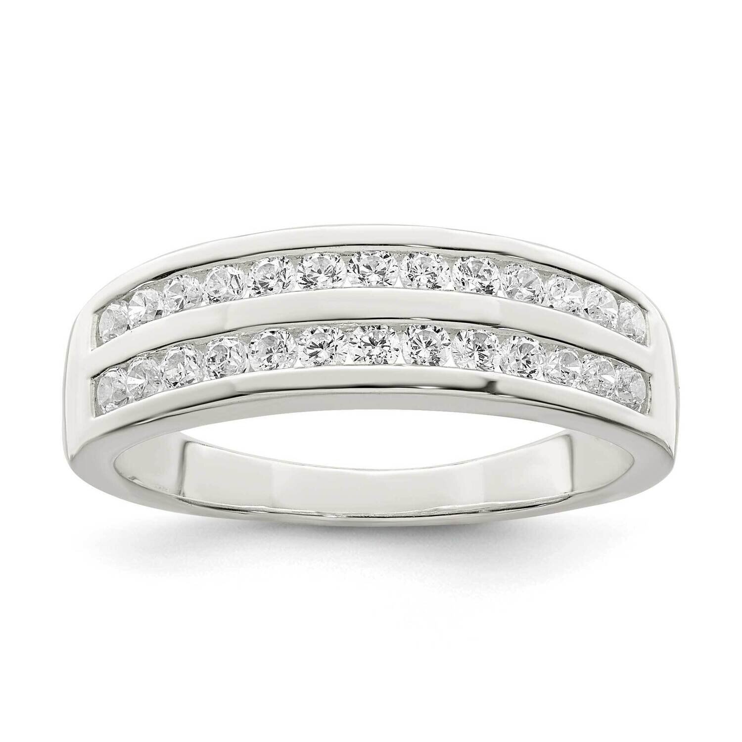 Ring Sterling Silver Cz Diamond QR7246, MPN: QR7246,