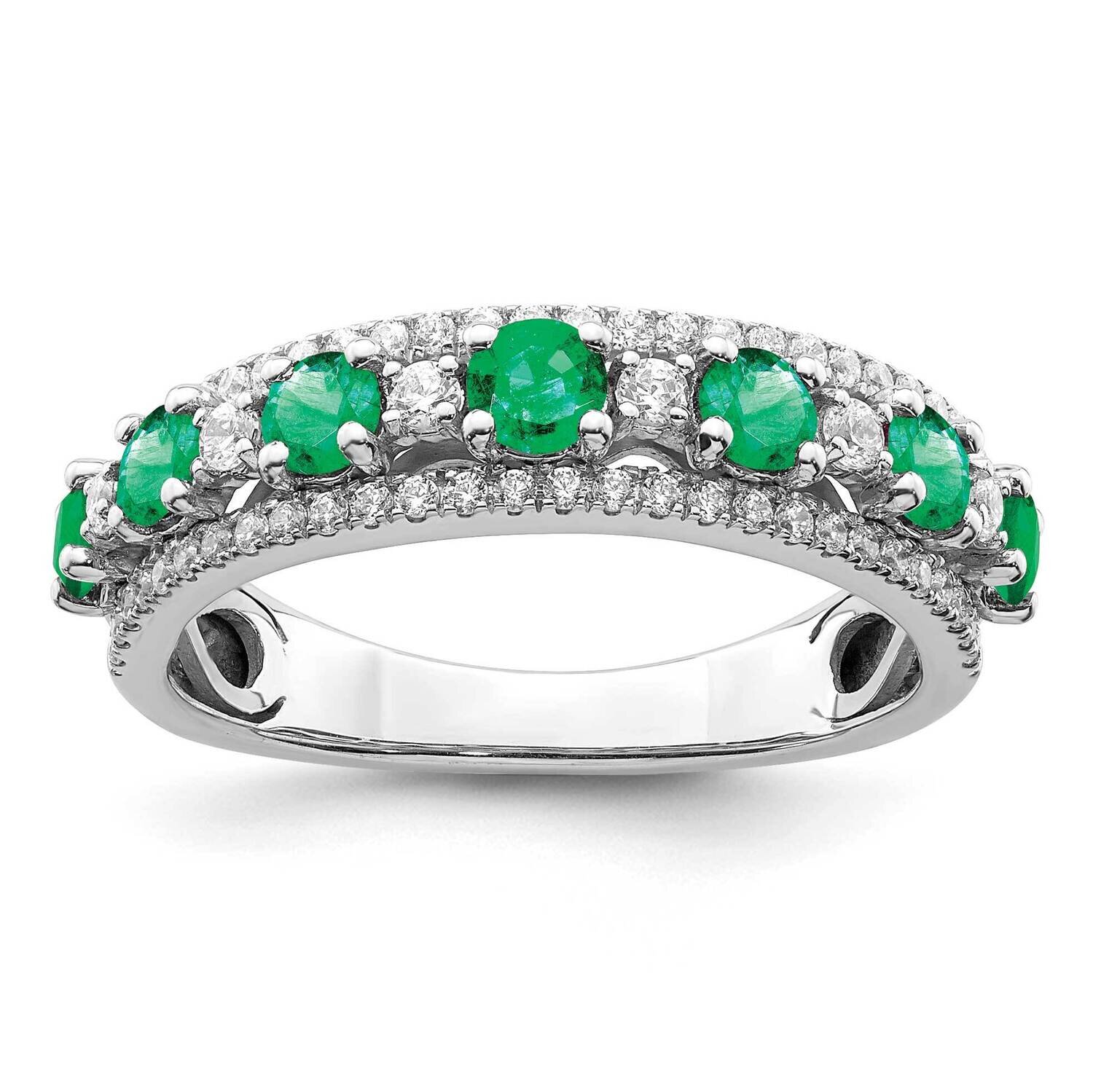 Emerald and Diamond Ring 14k White Gold Polished RM8392-EM-041-WA, MPN: RM8392-EM-041-WA, 883957213…