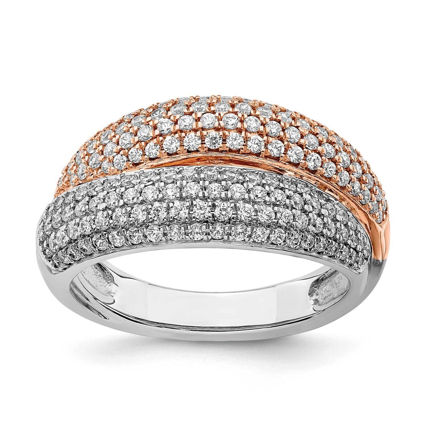 Pave Diamond Ring 14k Two-Tone Gold Polished RM8461-087-WRA