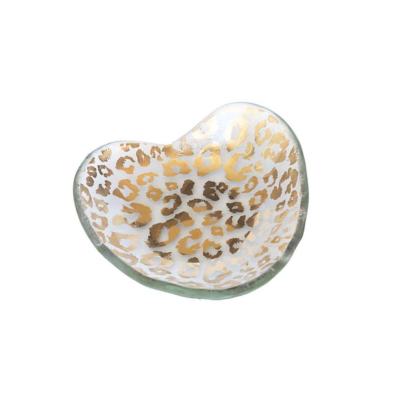 Annieglass Cheetah Heart Bowl Gold CSH503G