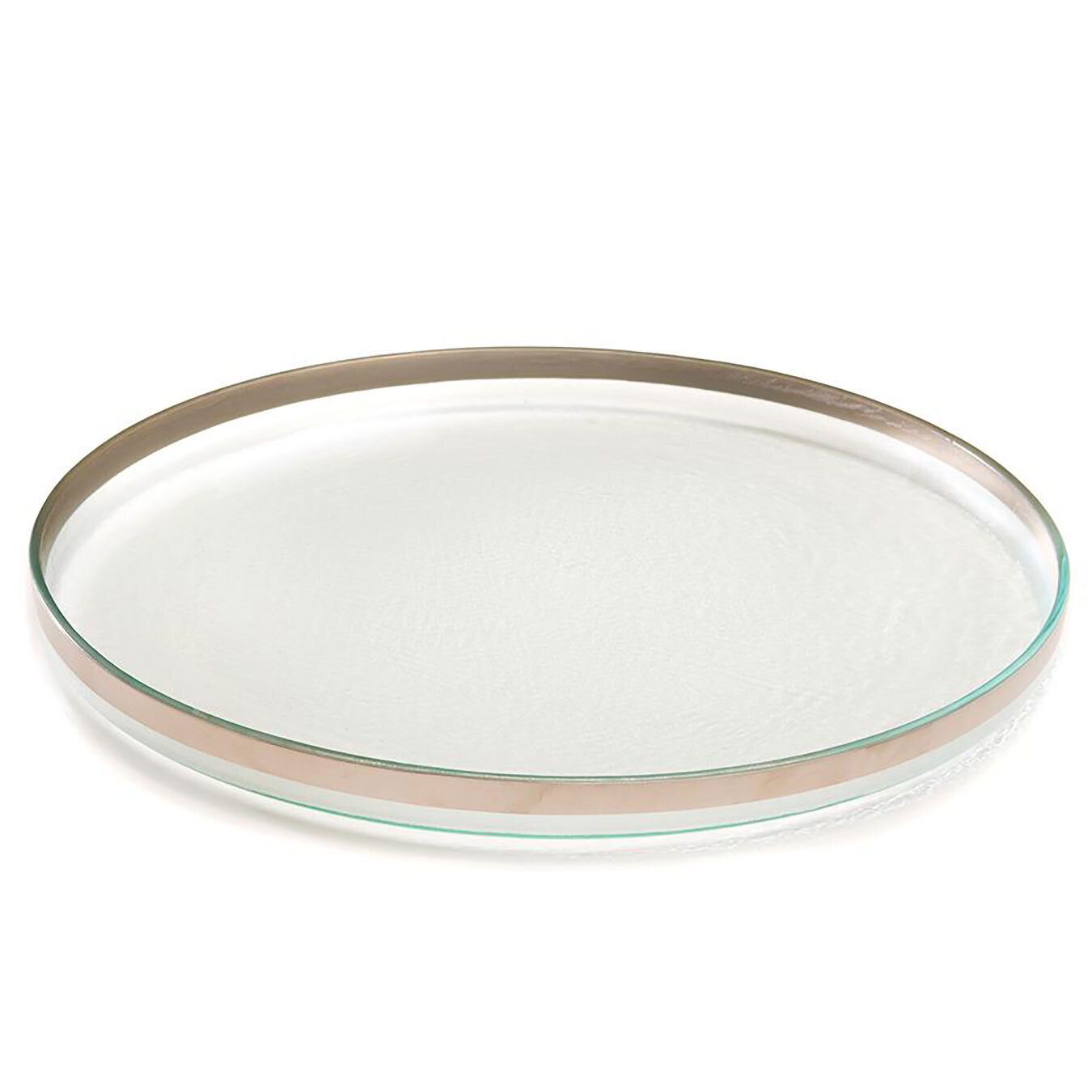 Annieglass Mod Round Platter Platinum MD113P