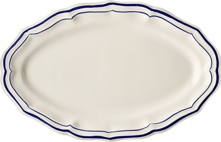 Gien Filet Cobalt Oval Platter 1541COV622, MPN: 1541COV622, 3660838020952