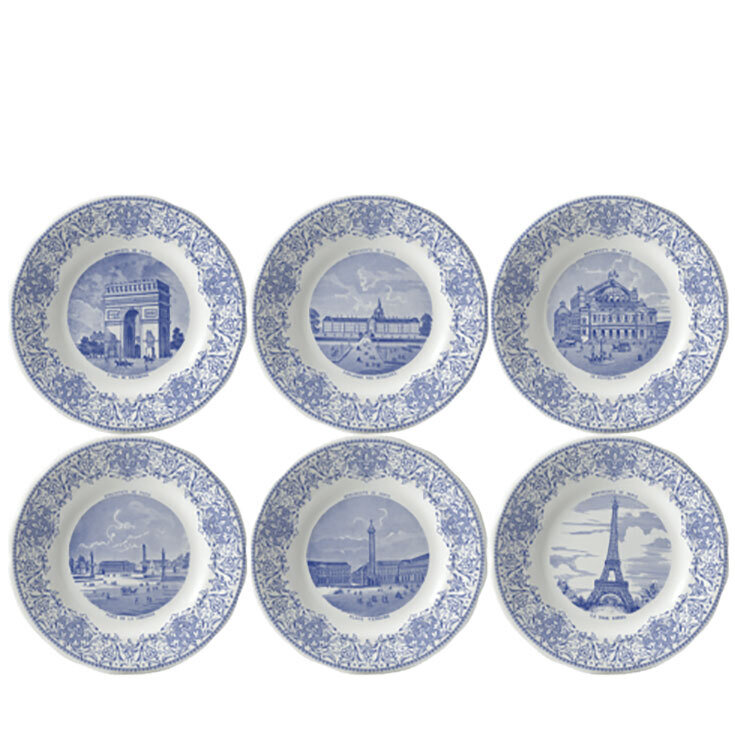 Gien Assiettes a Themes Monuments Paris Coasters Assorted Monuments De Paris 1599C6DB20
