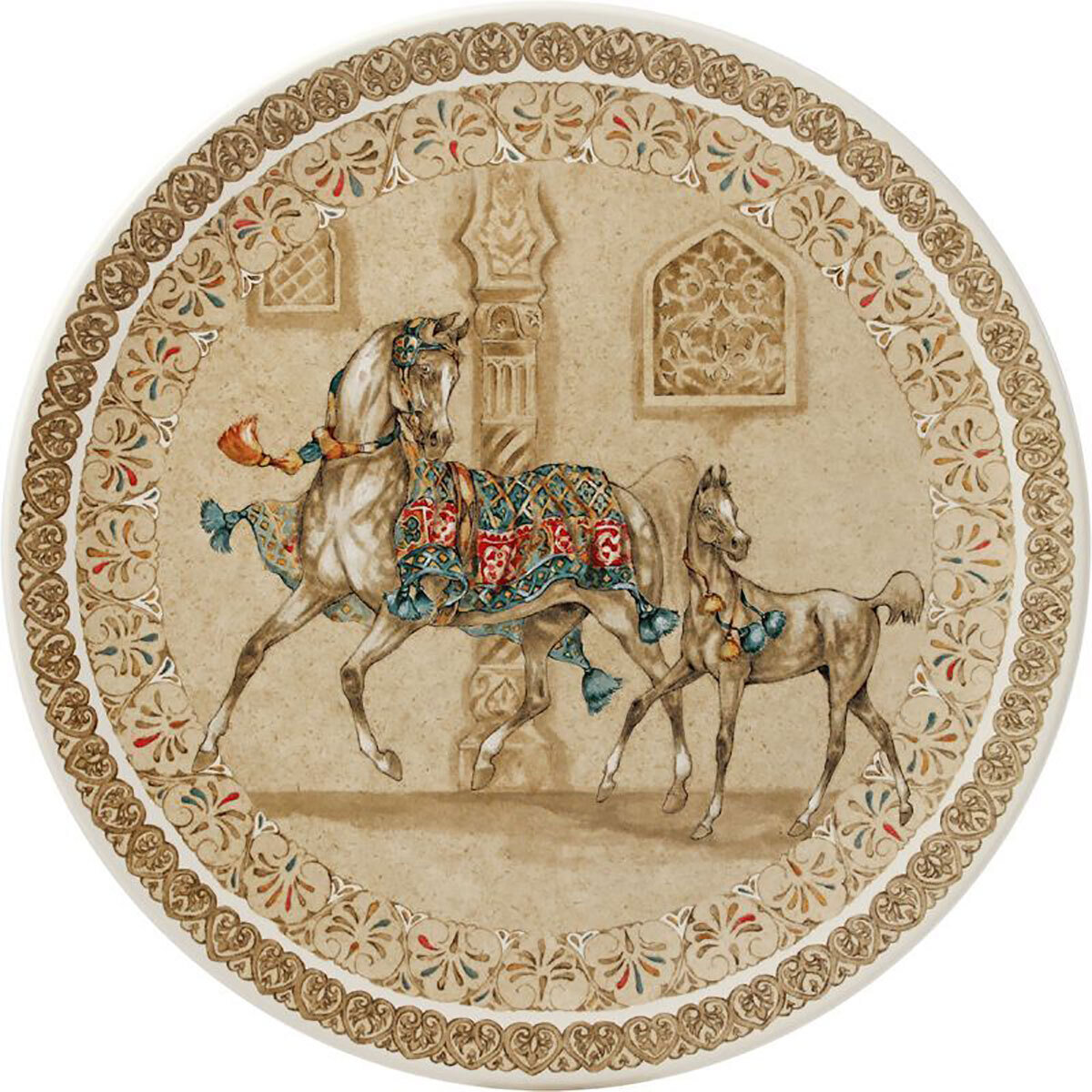 Gien Chevaux Du Vent Cake Platter 1751BPGB03