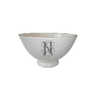 Gien Filet Blue Monogram Bowl Large N 1710C01N80