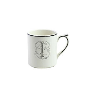 Gien Filet Blue Monogram Mug Large I 1710CMXI48