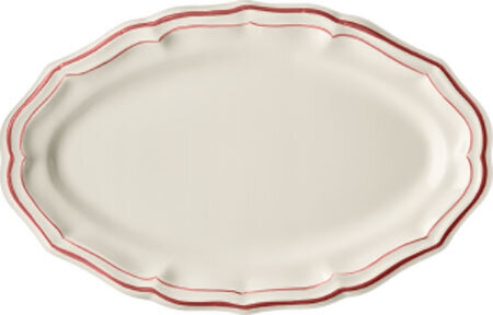Gien Filet Coral Oval Platter 1839COV622, MPN: 1839COV622, 3660838017075